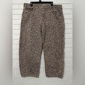 Abercrombie & Fitch Leopard Print Jeans in Tan and Black